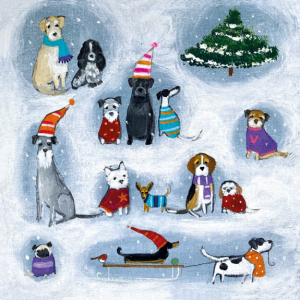BOX SML SQ Canine Christmas