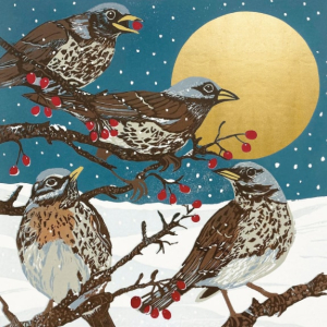 BOX LRG SQ Moonlit Bird Prints
