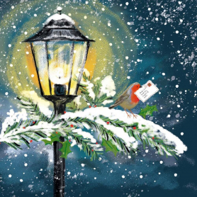 BOX SML SQ Christmas Airmail