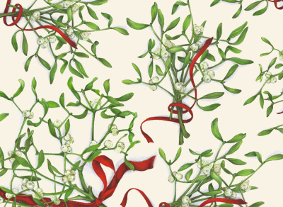 SHEET WRAP Christmas Mistletoe