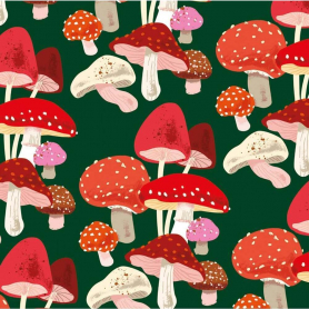 SHEET WRAP Christmas Mushrooms