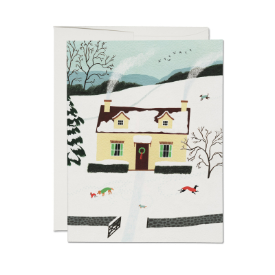 Winter Homestead Holiday Card|Red Cap Cards
