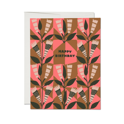 Neapolitan Flowers SPOT Birthday Card|Red Cap Cards
