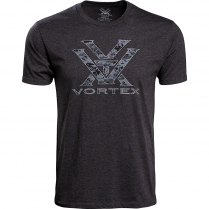 Vortex Men's T-Shirt: Charcoal Heather Camo Logo