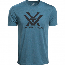 Vortex Men's T-Shirt: Steel Blue Heather Core Logo