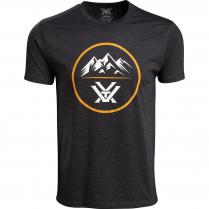 Vortex Men's T-Shirt: Charcoal Heather 3 Peaks