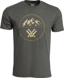 Vortex T-Shirt: Dark Olive Heather Three Peaks