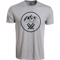 Vortex Men's T-Shirt: Grey Heather 3 Peaks