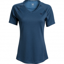 Vortex Women's Short Sleeve Rucker: Dark Blue