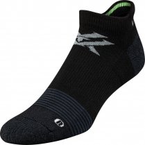 Vortex Men's No Show Socks: Black/Green Pursuit Trail