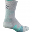 Vortex Women's Crew Socks: Grey/Aqua Pursuit Trail