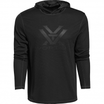 Vortex Hoodie: Black Core Logo Performance Grid