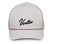 Vortex Cap: White Rope Script Logo