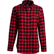 Vortex Women's Flannel: Red Buffalo Timer Rush