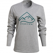 Vortex Women's Long Sleeve T-Shirt: Grey Alpine Line