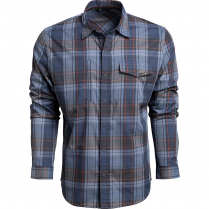 Vortex Tech Flannel: Blue Grey Trail Call