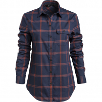 Vortex Women's Tech Flannel: Black Iris Trail Call