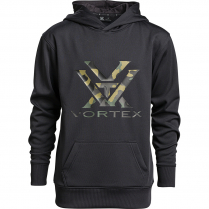 Vortex Kids Hoodie: Black Camo Performance