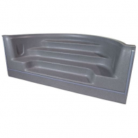 10' Straight Front Roman Back Bullnose Step Gray Granite