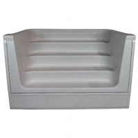 6' Straight Front Square Back Bullnose Step Blue Stone