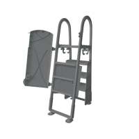 Above Ground A-Frame Security Ladder 24" Wide - Grey