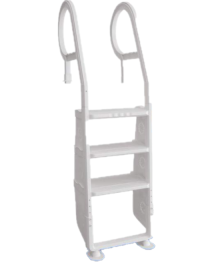 Above Ground Security Deck Ladder - White