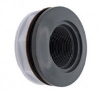 Hayward 1 1/2 Fitting w/lock-nut DARK GREY"