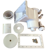 Wide Mouth Above Ground Two Piece Skimmer Kit - White