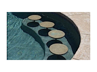 16" POOL/SPA SEAT, 42" TALL W/ANCHOR - PEBBLE