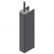M1 Safety Edge x 7', Gray, Non-Monitored, End, 2' Leadin