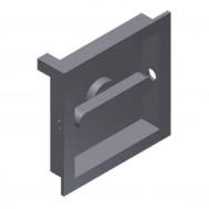 2001 2"x2" Flush Cup Thumb Turn-US26D [Indicate Door Thickness]