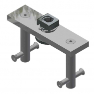 Center Hung Pivot Assembly: Keeper, Swivel & Top Plate-Zinc