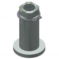 LONG SWIVEL w/ SNAP RING: two wheel trolley-Zinc (25B442)