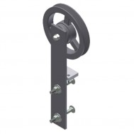 Spoked Flat Track Hanger, 1-3/8" to 2-1/4"-Black (44H)