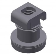 SWIVEL w/ KEEPER: two wheel trolley swivel-Zinc (5B442)