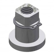SWIVEL w/ SNAP RING: two wheel trolley-Zinc (5B442)