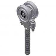 Two Wheel Trolley w. Delrin Wheel, 5/8 Pend.-Zinc (5B)