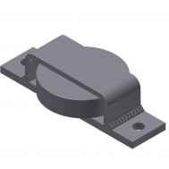 Single Wheel Top Guide, Black Ptd.