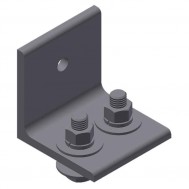 Wall Mount Angle Joint Splice Bracket Assy.-Black SCW