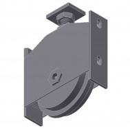 6" Bottom Roller (7,500lb Cap), Male Flange (3" TS)