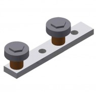 Concealed Stay Roller, 2 Wheel-Zinc (2-3/4)