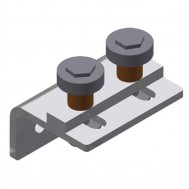 Wall Mounted Concealed Stay DOUBLE Roller-Zinc (2-3/4)