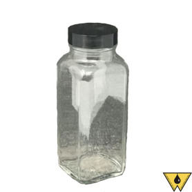 BOTTLE SQ WM FG W/CAP 8 0Z (84/CS,OR SOLD SINGLY)