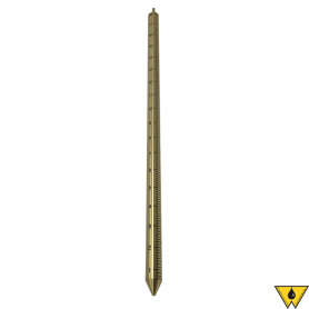 BOB PLUMB BRASS 18" LONG GRADUATED FEET & INCHES  TO 8THS