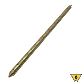 BOB PLUMB BRASS 18" LONG GRADUATED FEET & INCHES  TO 8THS