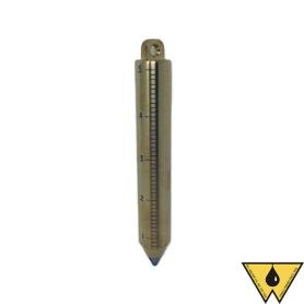 PLUMB BOB BRASS W/SS REMOVEABLE TIP GRAD. 10THS & 100THS