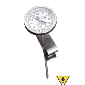 THERMOMETER BI-METAL LAB 0/220 F 8" STEM