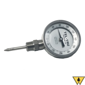 THERMOMETER BI-METAL BTC 20/240F 2 1/2" STEM
