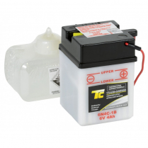 6N4C-1B   Motorsports Battery (Flooded) 6V 4Ah (Acid Bottle Supplied)