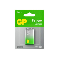 GP1604AA21-5GSBC1   9V Alkaline Battery GP Super (Pkg of 1)